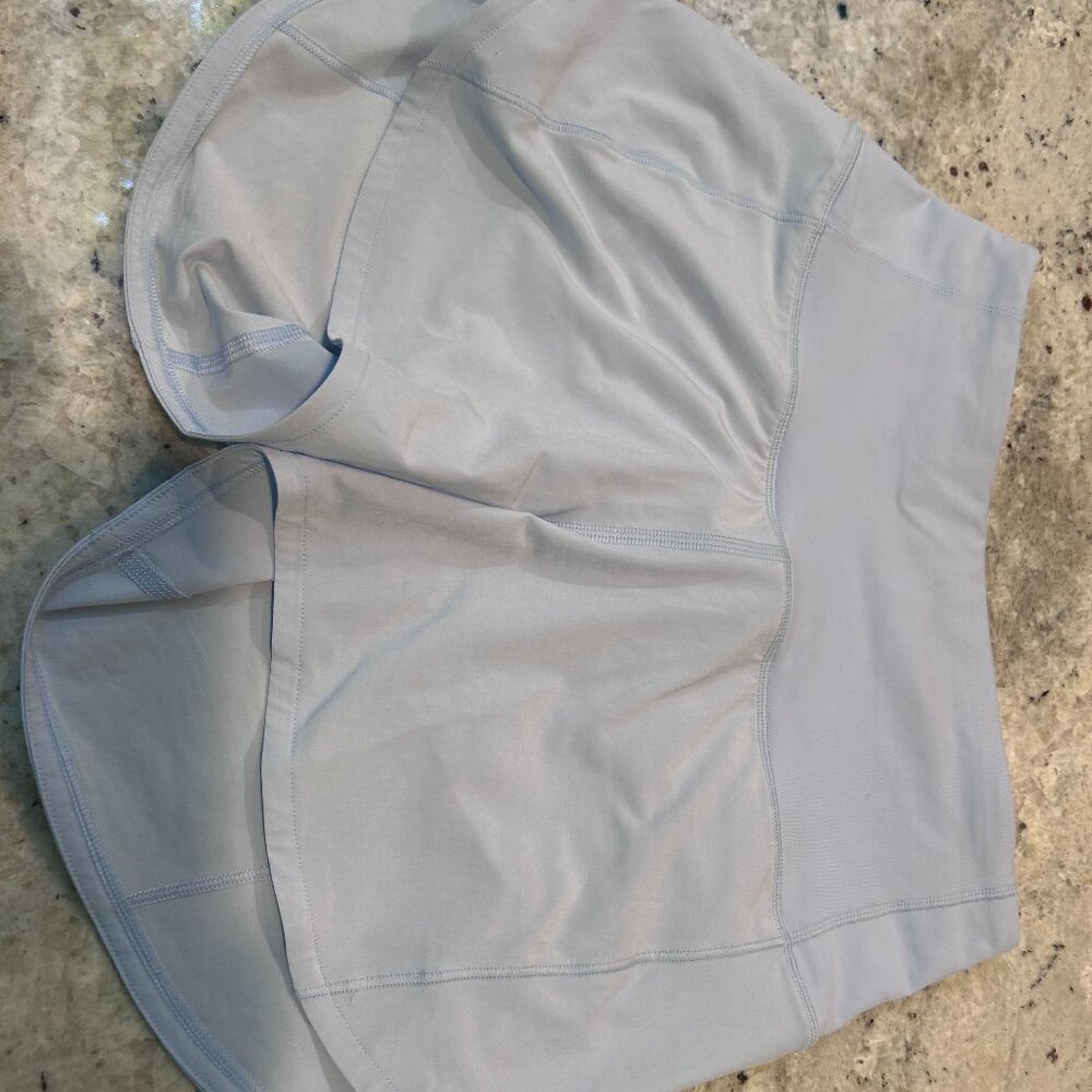 Light Blue size 0 Lululemon speed up shorts 4 inch